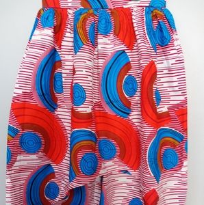 Ankara African high-low skirt